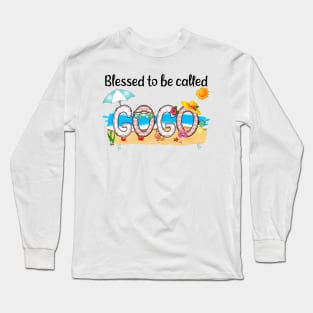 Blessed To Be Called Gogo Summer Beach Happy Mother's Long Sleeve T-Shirt